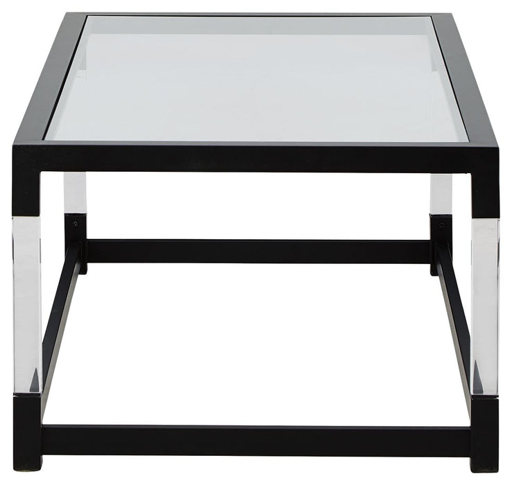 Nallynx - Metallic Gray - Rectangular Cocktail Table Unique Piece Furniture
