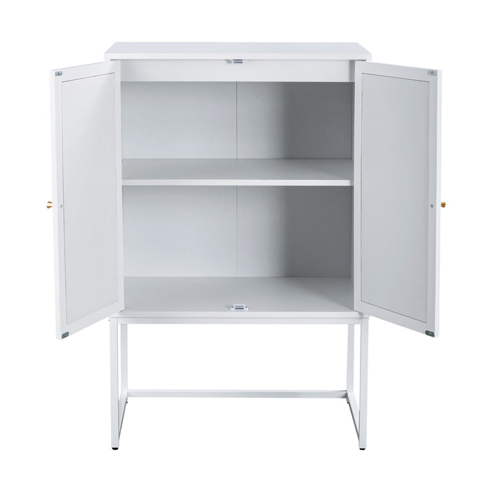 2 Door High Cabinet - White