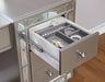 Leighton - Vanity Desk And Stool - Metallic Mercury Unique Piece Furniture
