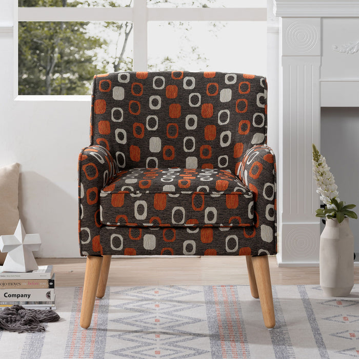Accent Chair For Living Room - Brown Mix