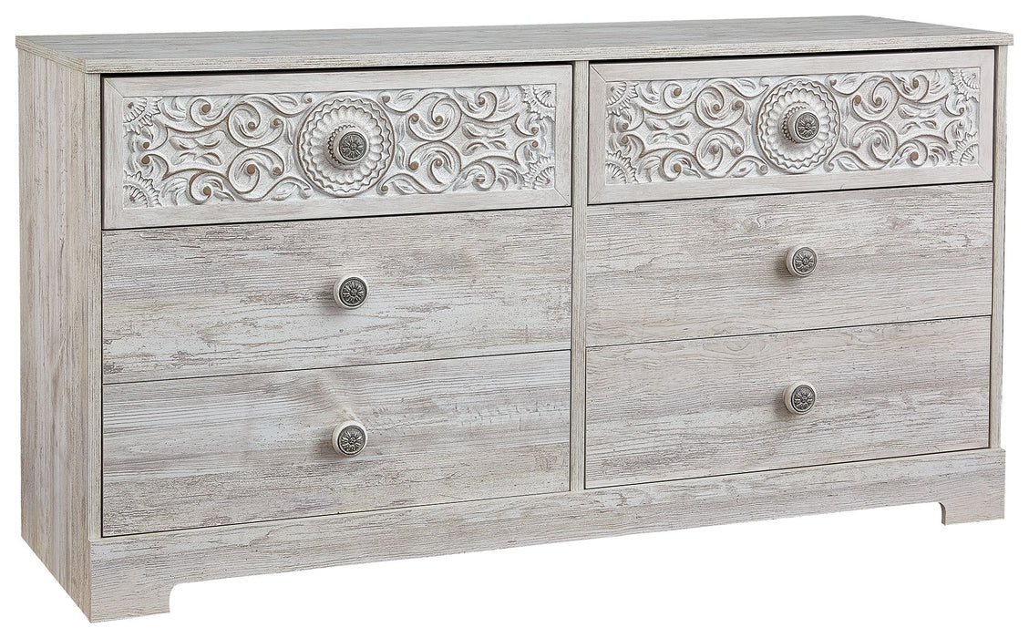 Paxberry - Whitewash - Six Drawer Dresser - Weatherworn Unique Piece Furniture