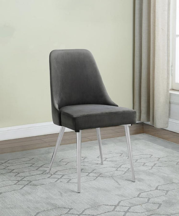 Cabianca - Curved Back Side Chairs (Set of 2) - Gray Unique Piece Furniture