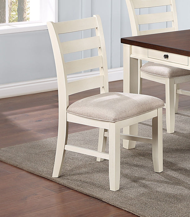 Luxury Look Dining Room Furniture 6 Pieces Dining Set Dining Table Drawers 4 Side Chairs 1 Bench White Rubberwood Walnut Acacia Veneer Ladder Back Chair