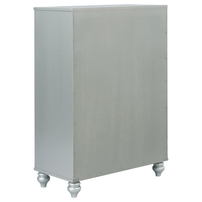 Gunnison - 5-Drawer Chest - Silver Metallic Unique Piece Furniture