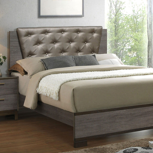 Manvel - Queen Bed - Two-Tone Antique Gray Unique Piece Furniture