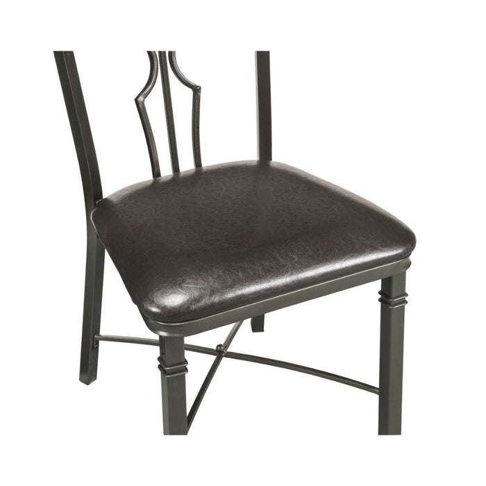 Lynlee - Side Chair (Set of 2) - Espresso PU & Dark Bronze