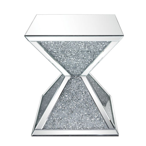 Noralie - End Table - Mirrored & Faux Diamonds - Glass Unique Piece Furniture