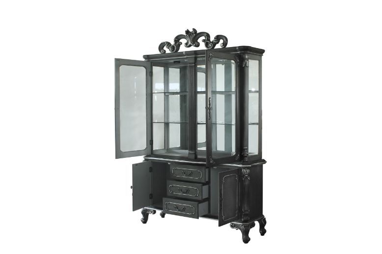 House - Delphine - Hutch & Buffet - Charcoal Finish Unique Piece Furniture
