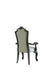 House - Delphine - Chair (Set of 2) - Two Tone Ivory Fabric, Beige PU & Charcoal Finish Unique Piece Furniture
