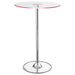 Thea - Led Bar Table - Chrome And Clear Unique Piece Furniture