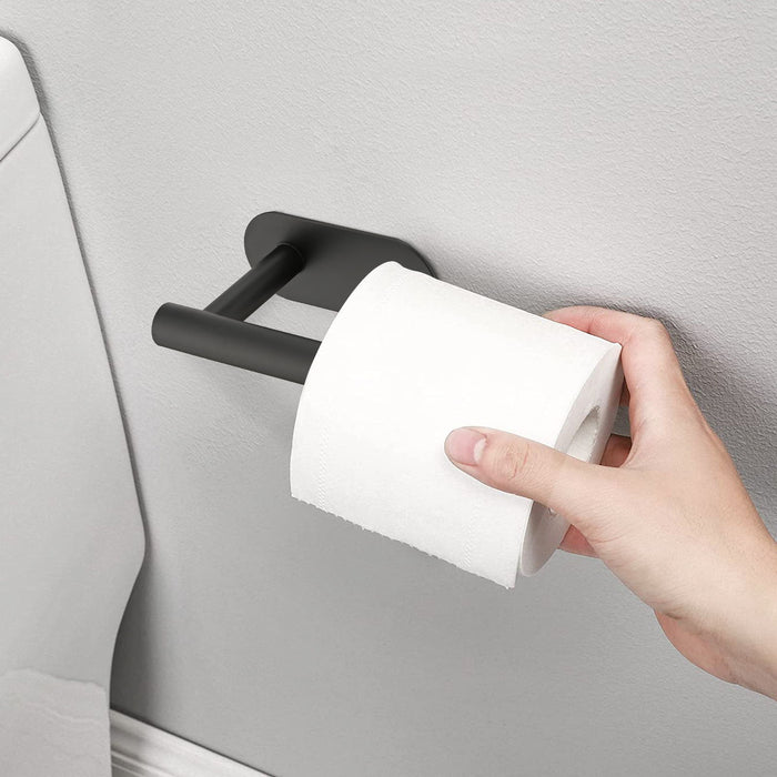 Toilet Paper Holder Self Adhesive, Steel Rustproof Adhesive Toilet Roll Holder, No Drilling