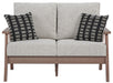 Emmeline - Brown / Beige - Loveseat W/Cushion Unique Piece Furniture