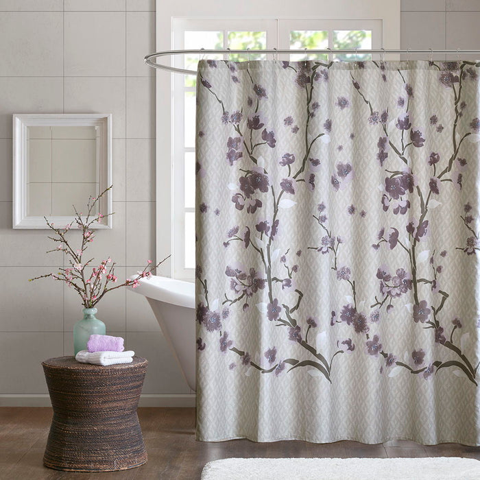 Cotton Shower Curtain - Purple