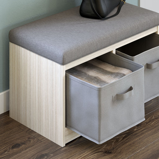 Blariden - Gray / Natural - Storage Bench Unique Piece Furniture