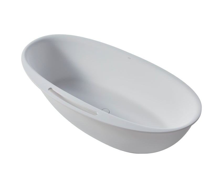 Solid Surface Freestanding Bathtub Stylish - White