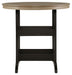 Fairen Trail - Black / Driftwood - Round Bar Table W/Umb Opt Unique Piece Furniture