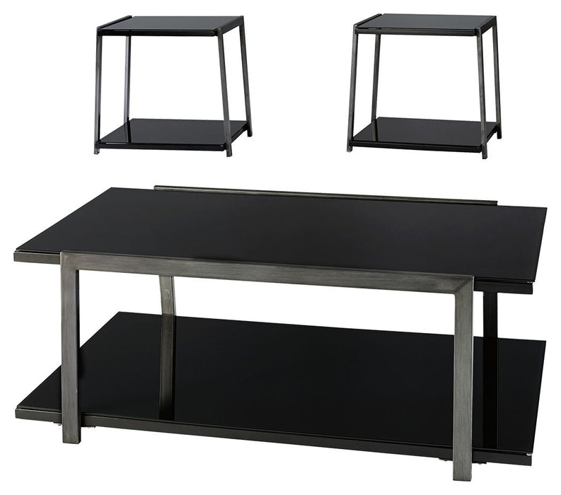 Rollynx - Black - Occasional Table Set (Set of 3) Unique Piece Furniture Furniture Store in Dallas and Acworth, GA serving Marietta, Alpharetta, Kennesaw, Milton