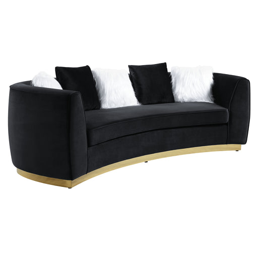 Achelle - Sofa - Black Velvet Unique Piece Furniture