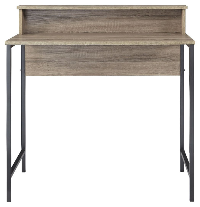 Titania - Light Brown / Gunmetal - Home Office Small Desk Unique Piece Furniture