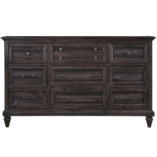 Calistoga - 9 Drawer Dresser In Weathered Charcoal - Weathered Charcoal Unique Piece Furniture