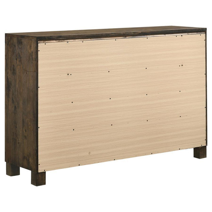 Woodmont - 8-Drawer Dresser - Rustic Golden Brown Unique Piece Furniture