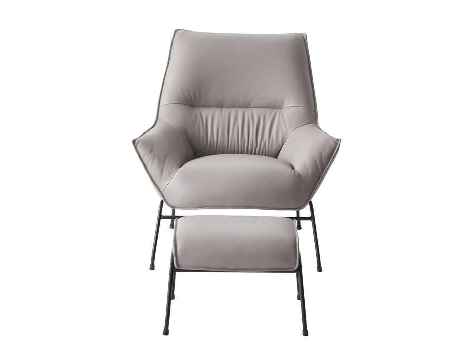 Acme Jabel Accent Chair, Khaki Top Grain Leather