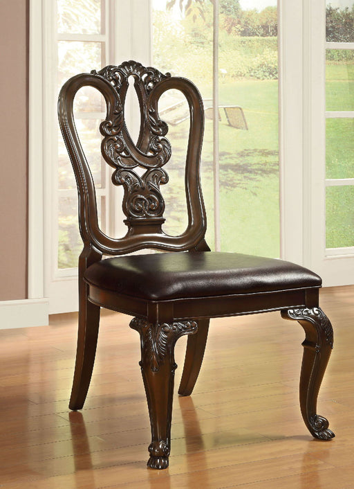 Bellagio - Wooden Side Chair (Set of 2) - Brown Cherry / Brown Unique Piece Furniture