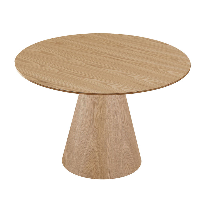 Wooden Dining Table Round Dining Table, Hardwood Solids Construction, A Oak Top Suitable For Kitchen, Living Room, Cafe Ash