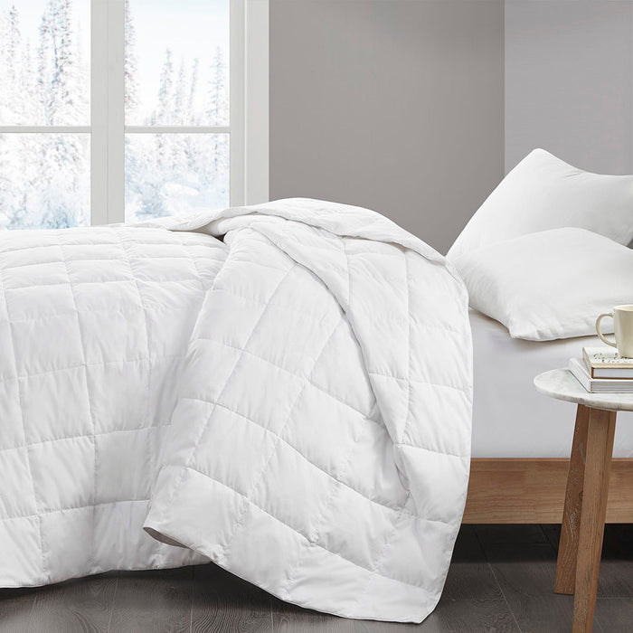 Goose Feather And Down Filling All Seasons Blanket - White