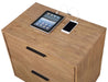 Taylor - 2-Drawer Rectangular Nightstand With Dual USB Ports - Light Honey Brown Unique Piece Furniture