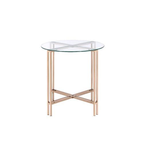 Veises - End Table - Champagne Unique Piece Furniture