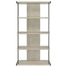 Loomis - 4-Shelf Bookcase - Whitewashed Gray - Wood Unique Piece Furniture