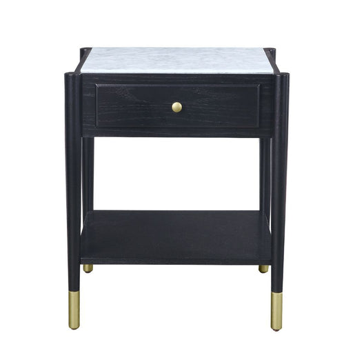 Atalia - End Table - Marble & Black Unique Piece Furniture