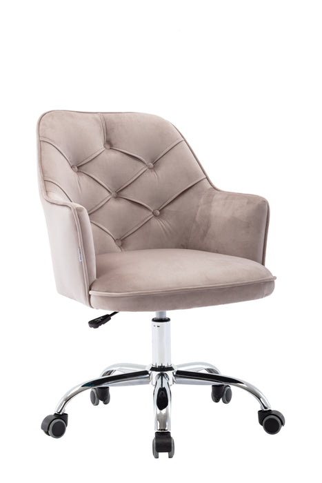 Coolmore Velvet Swivel Shell Chair For Living Room, Modern Leisure Arm Chair, Office Chair Gray