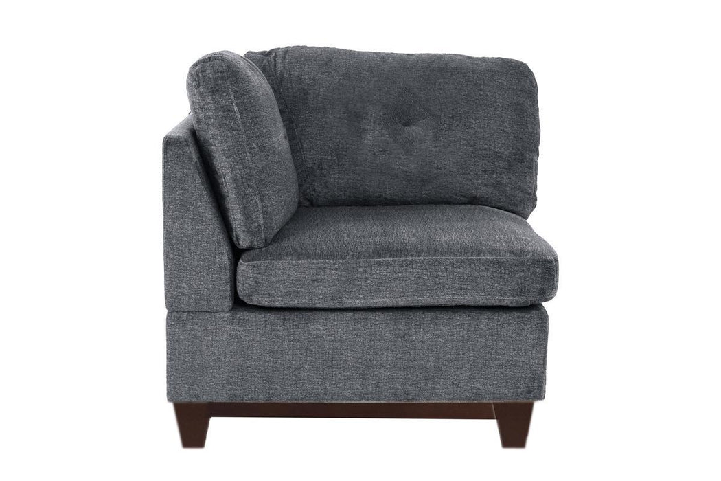 Ash Gray Chenille Fabric Modular Sectional 6 Piece Set Living Room Furniture Corner Sectional Couch 3 Corner Wedge 2 Armless Chairs And 1 Ottoman Tufted Back