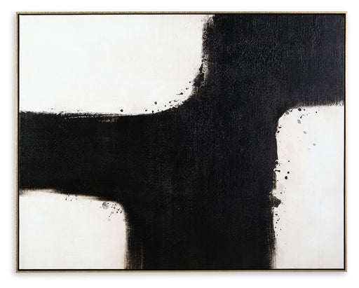 Reighlea - Black / White - Wall Art Unique Piece Furniture