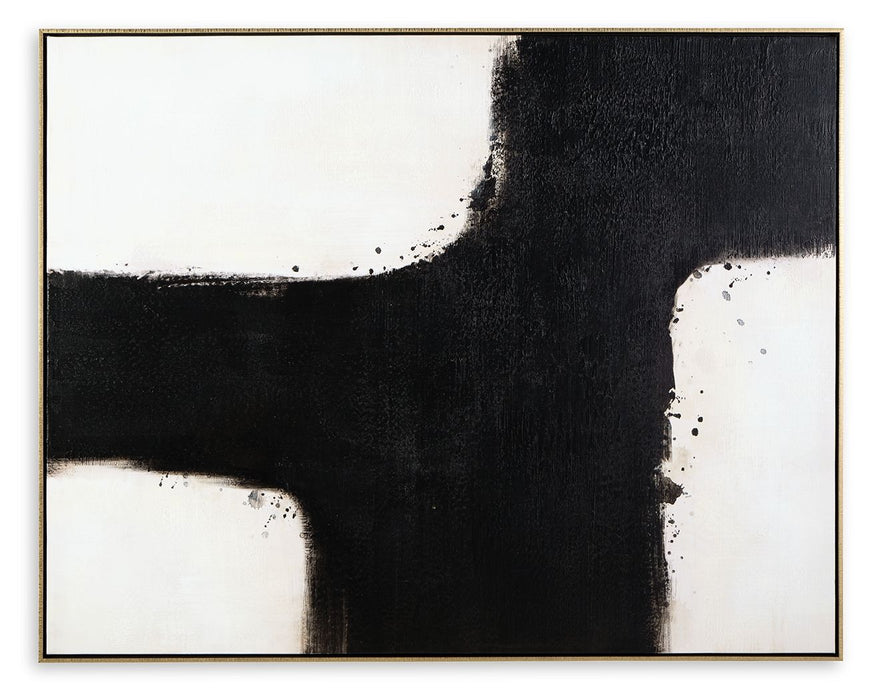 Reighlea - Black / White - Wall Art Unique Piece Furniture