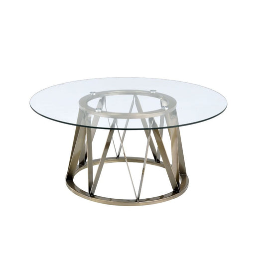 Perjan - Coffee Table - Antique Brass & Clear Glass Unique Piece Furniture