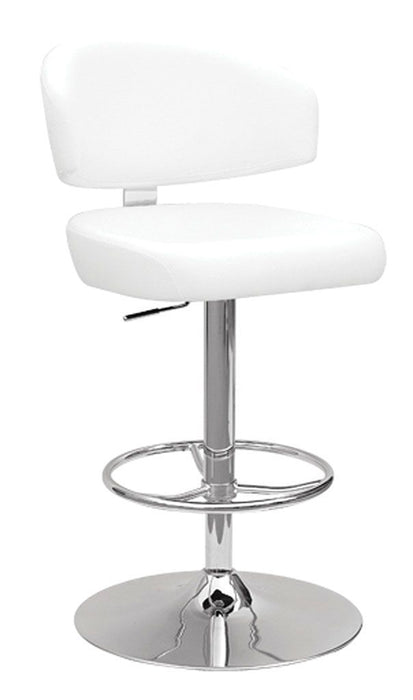 Deka - Stool - White PU & Chrome Unique Piece Furniture
