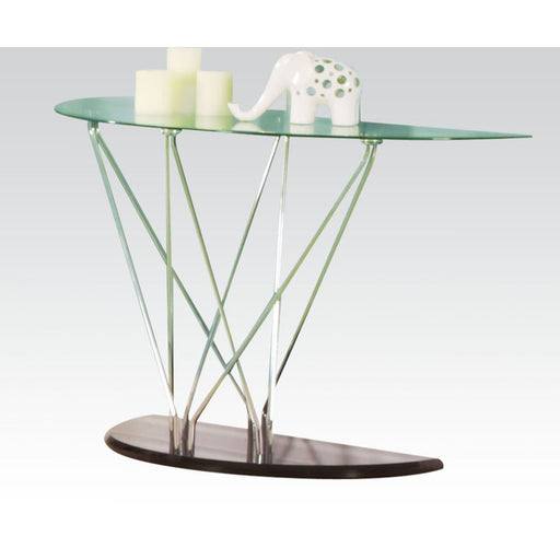 Ronli - Accent Table - Chrome/Black & Clear Glass Unique Piece Furniture