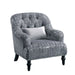 Gaura - Chair - Pattern Gray Velvet Unique Piece Furniture