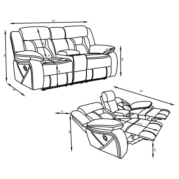 Higgins - Houston Casual Reclining Living Room Set Unique Piece Furniture