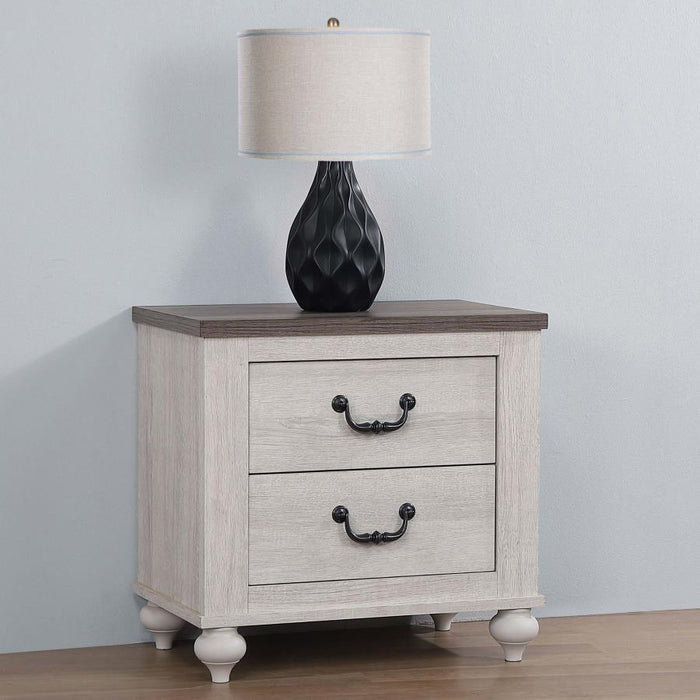 Stillwood - 2-Drawer Nightstand - Vintage Linen Unique Piece Furniture