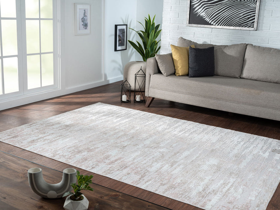Milano Collection Champagne Bliss Woven Area Rug - Pink