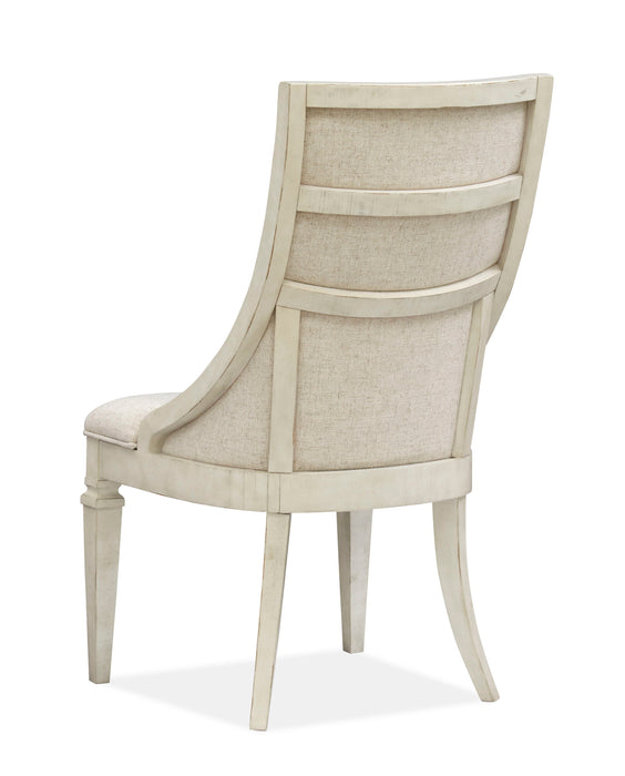 Newport - Dining Arm Chair With Upholstered Seat & Back (Set of 2) - Alabaster