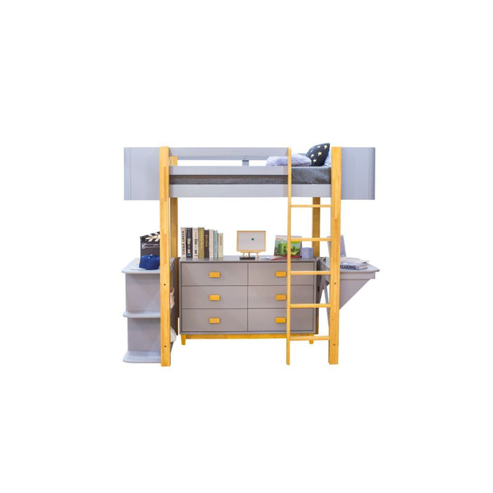 Saiyan - Dresser - Gray & Natural Unique Piece Furniture