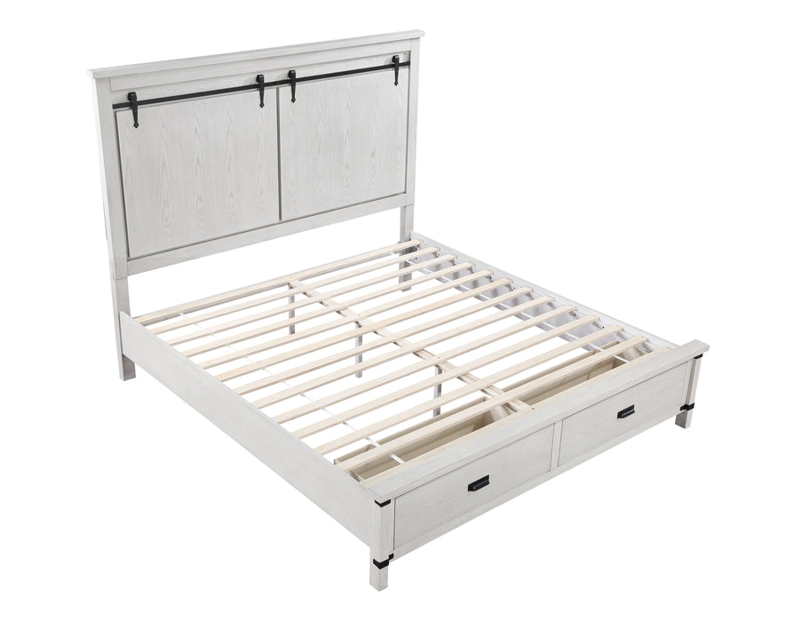 Loretta Modern Style King Bed Made With Wood In Antique White