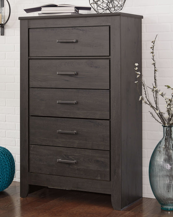Brinxton - Charcoal - Five Drawer Chest Unique Piece Furniture