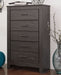 Brinxton - Charcoal - Five Drawer Chest Unique Piece Furniture
