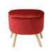 Aisling - Ottoman - Red Velvet Unique Piece Furniture